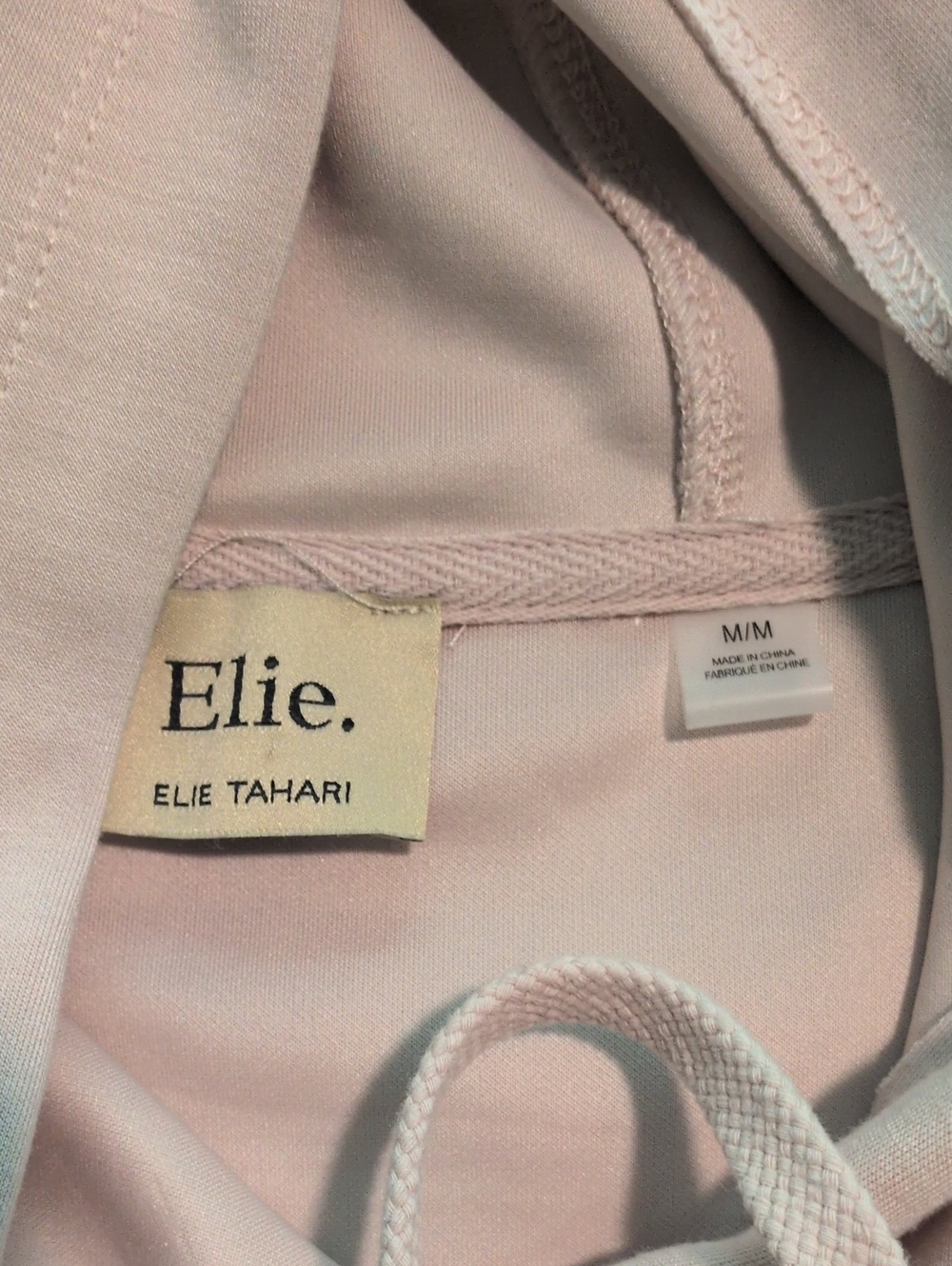 Elie Tahari Sleeveless Knit Hoodie Tee Light Pink Size Medium - Picture 7 of 7